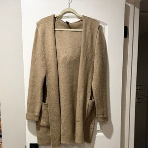 Forever 21 Tan Open-Front Cardigan